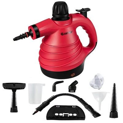 Two-Tank Technology keeps the cleaning solution. . Target steam cleaner